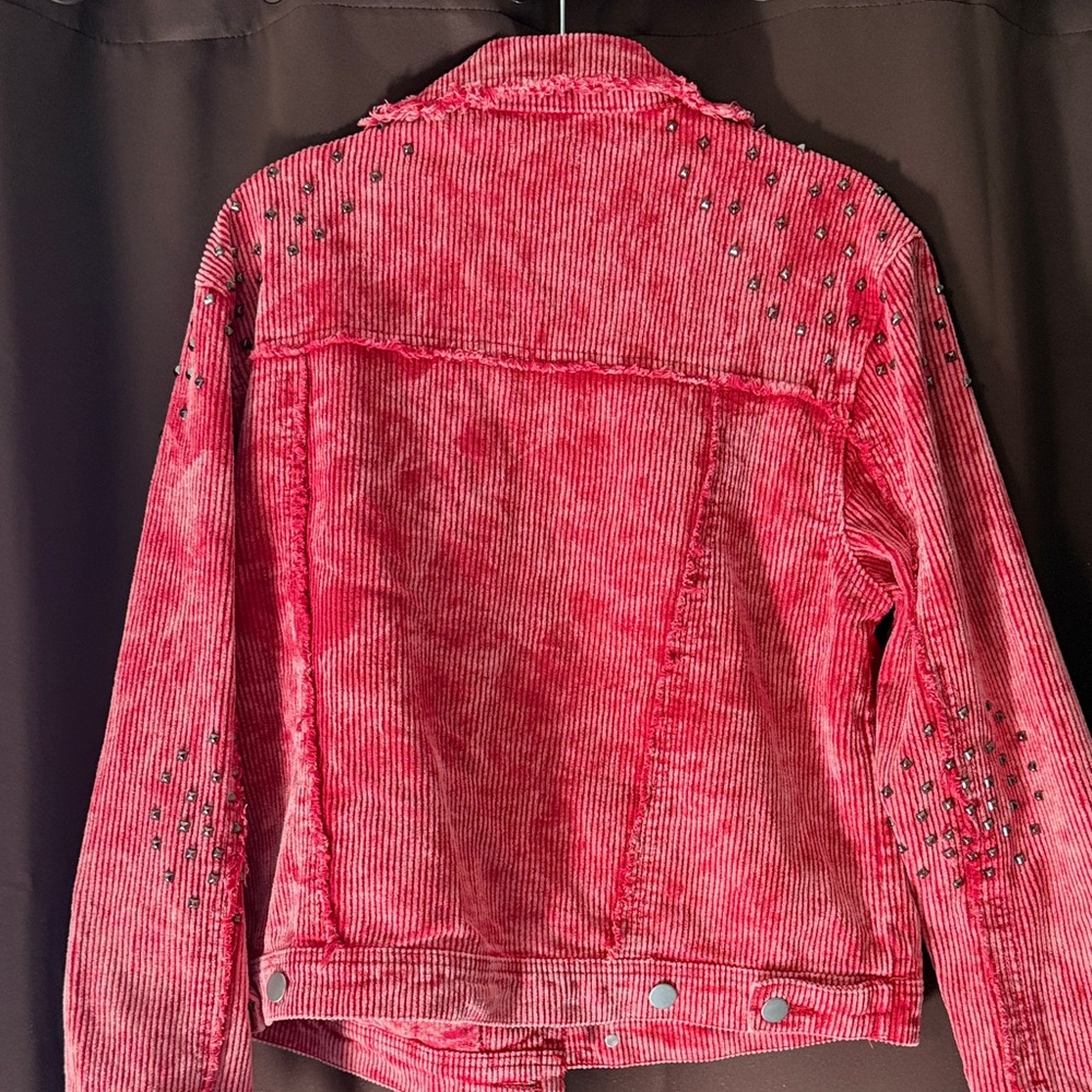 POL Vibrant Red Corduroy Jacket - Picture 5 of 7